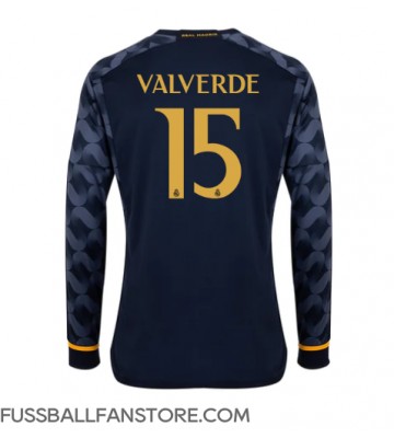Real Madrid Federico Valverde #15 Replik Auswärtstrikot 2023-24 Langarm